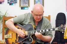 Colin Oxley, Eriko Ishihara Trio, Clocktower Cafe, Croydon, London, August 2024. Creator: Brian O'Connor