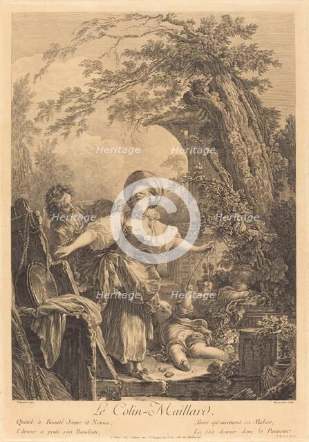 Colin Maillard, 1760. Creator: Jacques Firmin Beauvarlet.