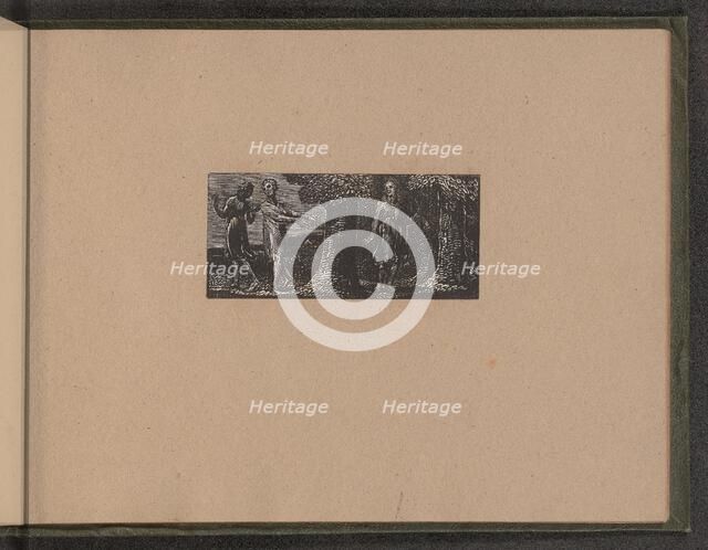 Colinet Mocked by Two Boys, 1821. Creator: William Blake.