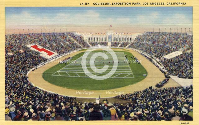 Coliseum, Exposition Park, Los Angeles, California, USA, 1931. Artist: Unknown