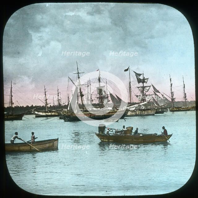 Colombo Harbour, Ceylon, late 19th or early 20th century. Artist: Unknown