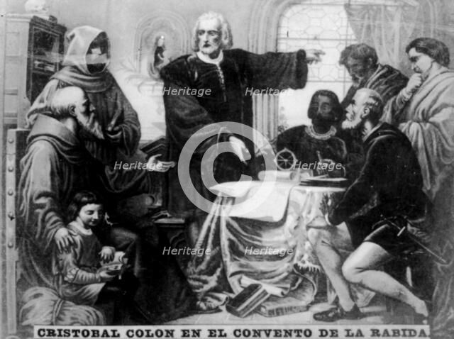 Colombus in Rabida, (15th century), 1920s. Artist: Unknown