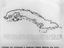 Colombus when Cortes arrived in Cuba, (15th century), 1920s