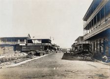 Colón, Panama; street with building works in progress, 1907. Creator: Unknown