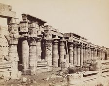 Colonade of the Temple of Isis on the Island of Philae, between 1860 and 1903. Creator: Antonio Beato