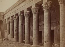 Colonade of the Temple of Isis at Philae, late 19th century. Creator: Henri Bechard