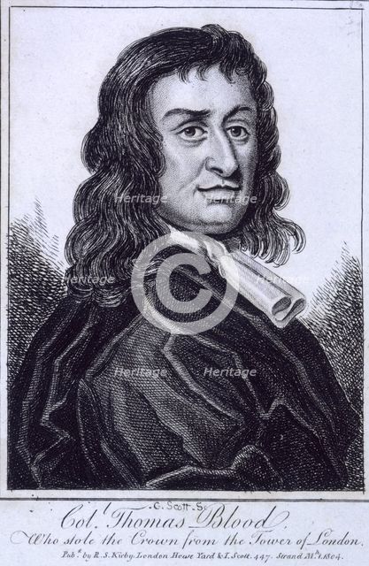 Colonel Thomas Blood, Who stole the Crown from the Tower of London, 1813.  Creator: G Scott.