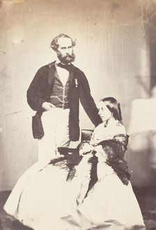 Colonel Vincent Eyre C.B. Bengal Artillery, "The Hero of Arrah" and Mrs Eyre, 1858-61. Creator: Unknown