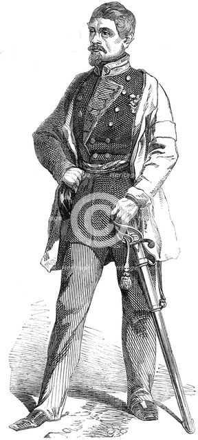 Colonel Von der Tann, Chief of the Staff of General Willisen, 1850. Creator: Unknown.