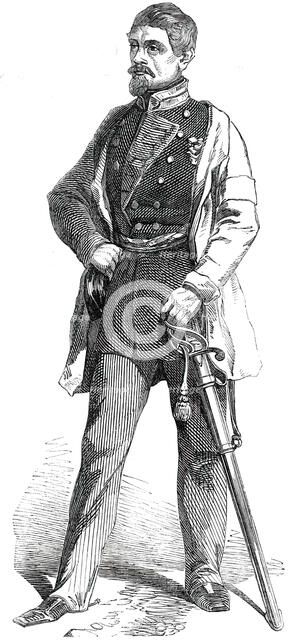 Colonel Von der Tann, Chief of the Staff of General Willisen, 1850. Creator: Unknown.