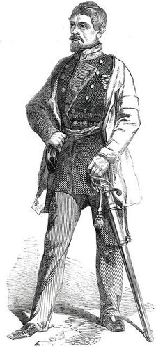 Colonel Von der Tann, Chief of the Staff of General Willisen, 1850. Creator: Unknown