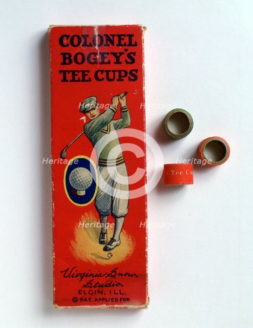 'Colonel Bogey's' cardboard ring tees, c1900. Creator: Unknown.