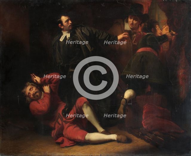 Colonel Blood stealing the Crown Jewels, 1824. Creator: Henry Perronet Briggs.