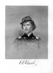 Colonel Ephraim Elmer Ellsworth, American soldier, (1872)