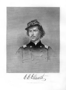 Colonel Ephraim Elmer Ellsworth, American soldier, (1872)