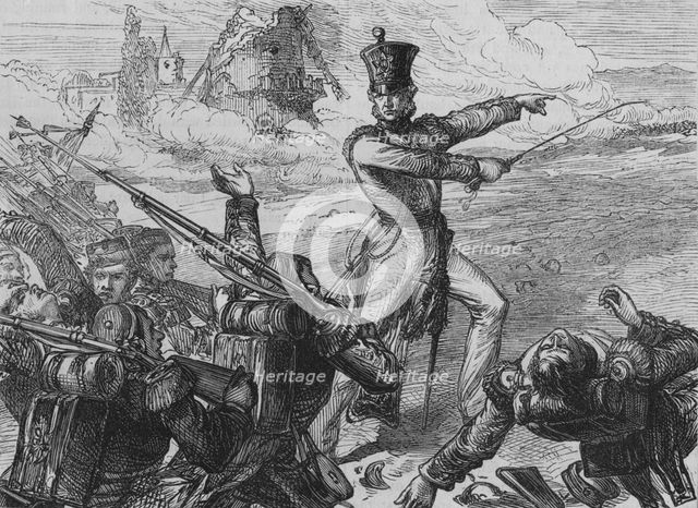 'Colonel Fitzgerald's Charge at San Sebastian', c1880. Artist: Unknown.