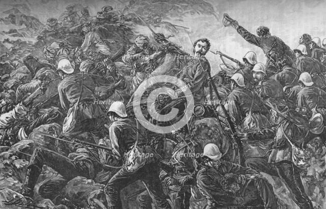 'Colonel Galbraith at the Battle of Maiwand', c1880. Artist: Unknown.