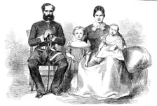 Colonel Inglis, the Commandant at Lucknow, and Mrs. Inglis and family, 1857. Creator: Unknown