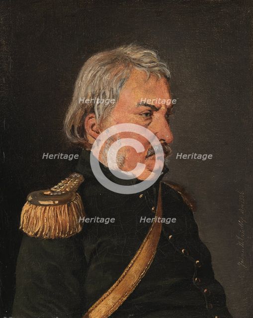 Colonel Joachim Theodor Lundbye, the artist's father, 1836. Creator: Johan Thomas Lundbye.