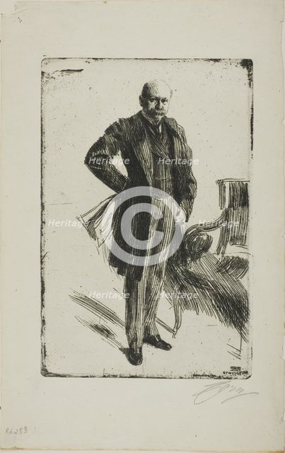 Colonel Lamont I (Whole length), 1900. Creator: Anders Leonard Zorn.