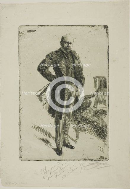Colonel Lamont I (Whole length), 1900. Creator: Anders Leonard Zorn.