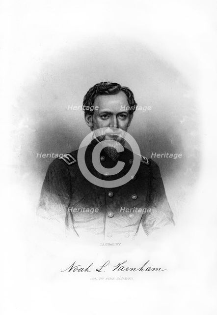 Colonel Noah Lane Farnham, American soldier, (1872).Artist: John A O'Neill