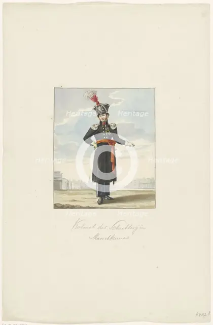 Colonel of the militia in marching dress, 1830-1831.  Creator: Anon.