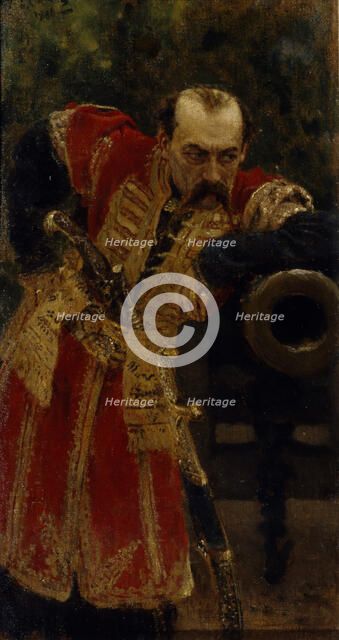 Colonel of the Zaporizhian Host, 1880. Artist: Repin, Ilya Yefimovich (1844-1930)