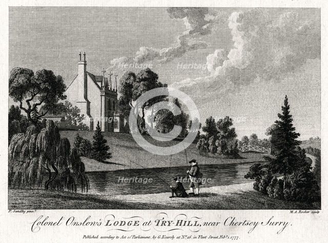 'Colonel Onslow's Lodge at Try-Hill, near Chertsey, Surry', 1777. Artist: Michael Angelo Rooker