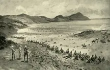 Colonel Pilcher's Attack on Sunnyside Kopje 1900. Creator: HC Seppings Wright