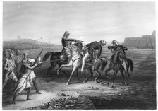 Colonel Platt killed by the mutineers at Mhow, c1860