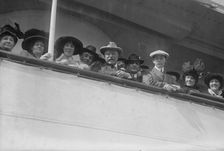 Colonel Roosevelt on SS Vandyck - departure 10/4/13, 1913. Creator: Bain News Service