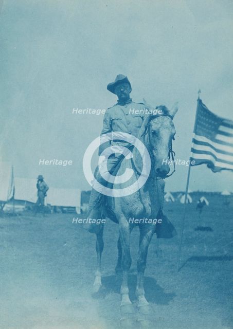 Colonel Roosevelt, Rough Riders, Montauk Point, New York, 1898. Creator: Frances Benjamin Johnston.