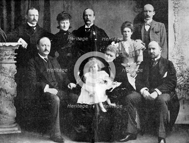 Colonel Robert Baden-Powell and his mother, sister and four brothers, 1900. Creator: Unknown.
