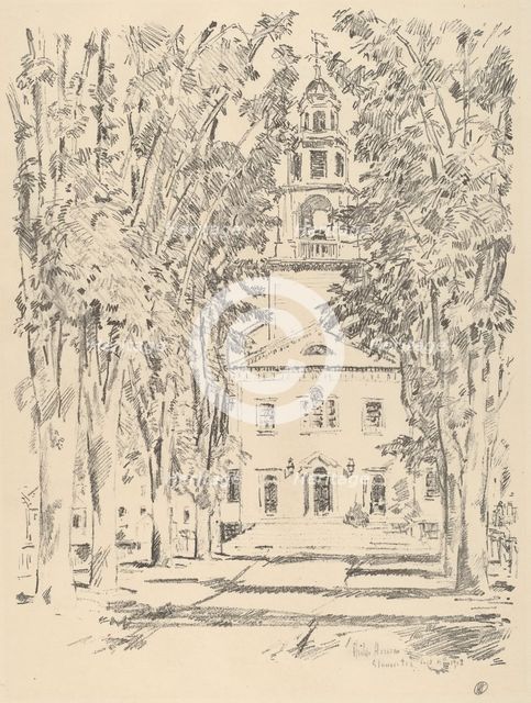 Colonial Church, Gloucester, 1918. Creator: Frederick Childe Hassam.
