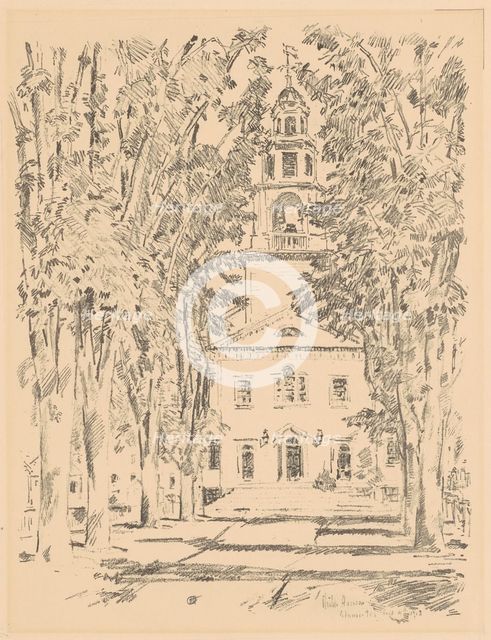 Colonial Church, Gloucester, 1918. Creator: Frederick Childe Hassam.