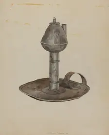Colonial Lamp, 1938. Creator: William Frank