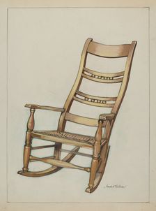 Colonial Rocking Chair, c. 1937. Creator: Florence Truelson