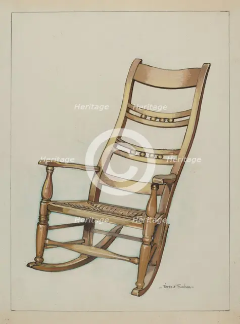 Colonial Rocking Chair, c. 1937. Creator: Florence Truelson.