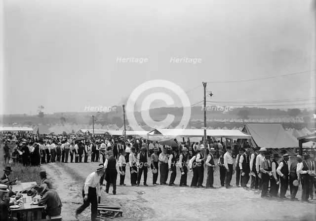 Colonial Rifles - Reunion of G.A.R. And Confederate Veterans Who Had Fought At Gettysburg..., 1918. Creator: Harris & Ewing.