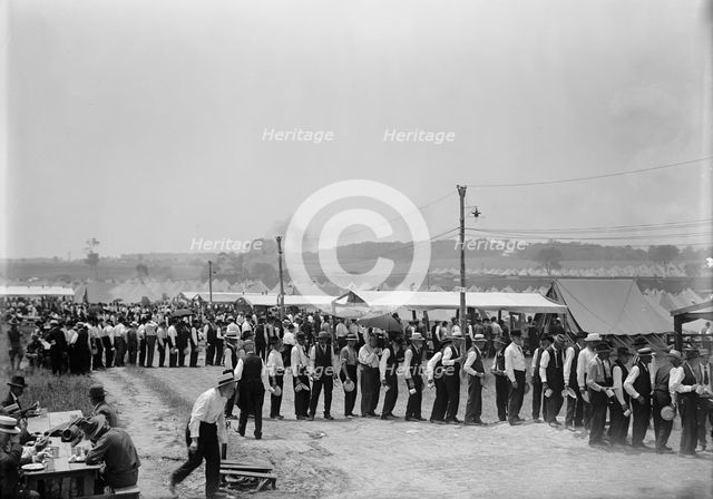 Colonial Rifles - Reunion of G.A.R. And Confederate Veterans Who Had Fought At Gettysburg..., 1918. Creator: Harris & Ewing.
