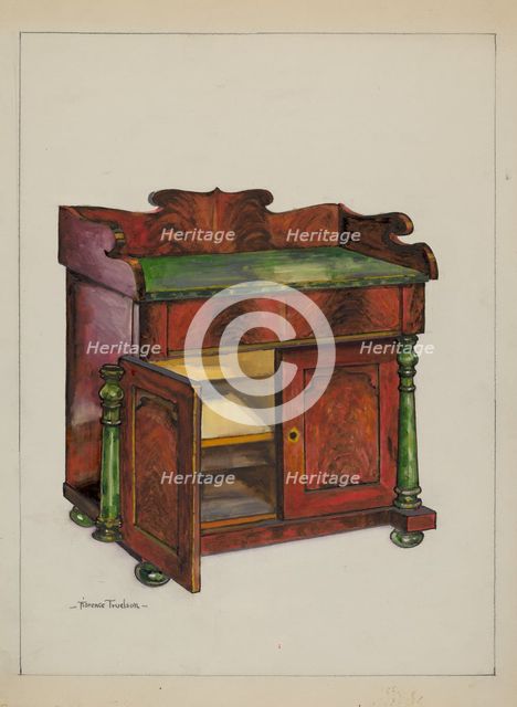 Colonial Wash Stand, c. 1937. Creator: Florence Truelson.