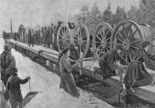 Colonial Troops for South Africa, 1900: Canadian Artillery entraining at Ottawa (1901). Creator: Unknown