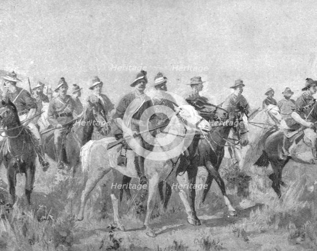 'Colonial Troops in South Africa, 1899-1901: Australian Bushmen on the March', (1901). Creator: Unknown.