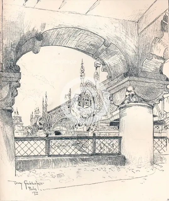 'Colonnade near the Pont des Invalides', c1900. Artist: Tony Grubhofer.