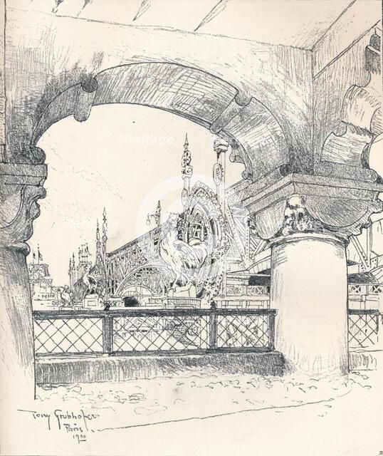 'Colonnade near the Pont des Invalides', c1900. Artist: Tony Grubhofer.