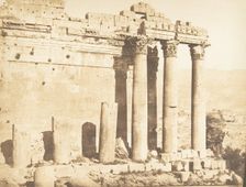 Colonnade occidental du Temple de Jupiter, à Baâlbek (Héliopolis), September 15, 1850. Creator: Maxime du Camp