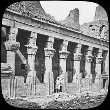 Colonnade of the Temple of Isis, Philae, Egypt, c1890. Artist: Trade Mark