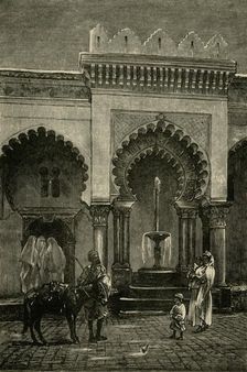Colonnade of the Mosque of Djamaa-El-Kebir, Algiers 1890. Creator: Unknown
