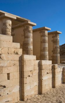 Colonnade acces, Djoser's complex, Saqqara, Egypt, Old Kingdom, 3rd Millennium (2003). Creator: Unknown